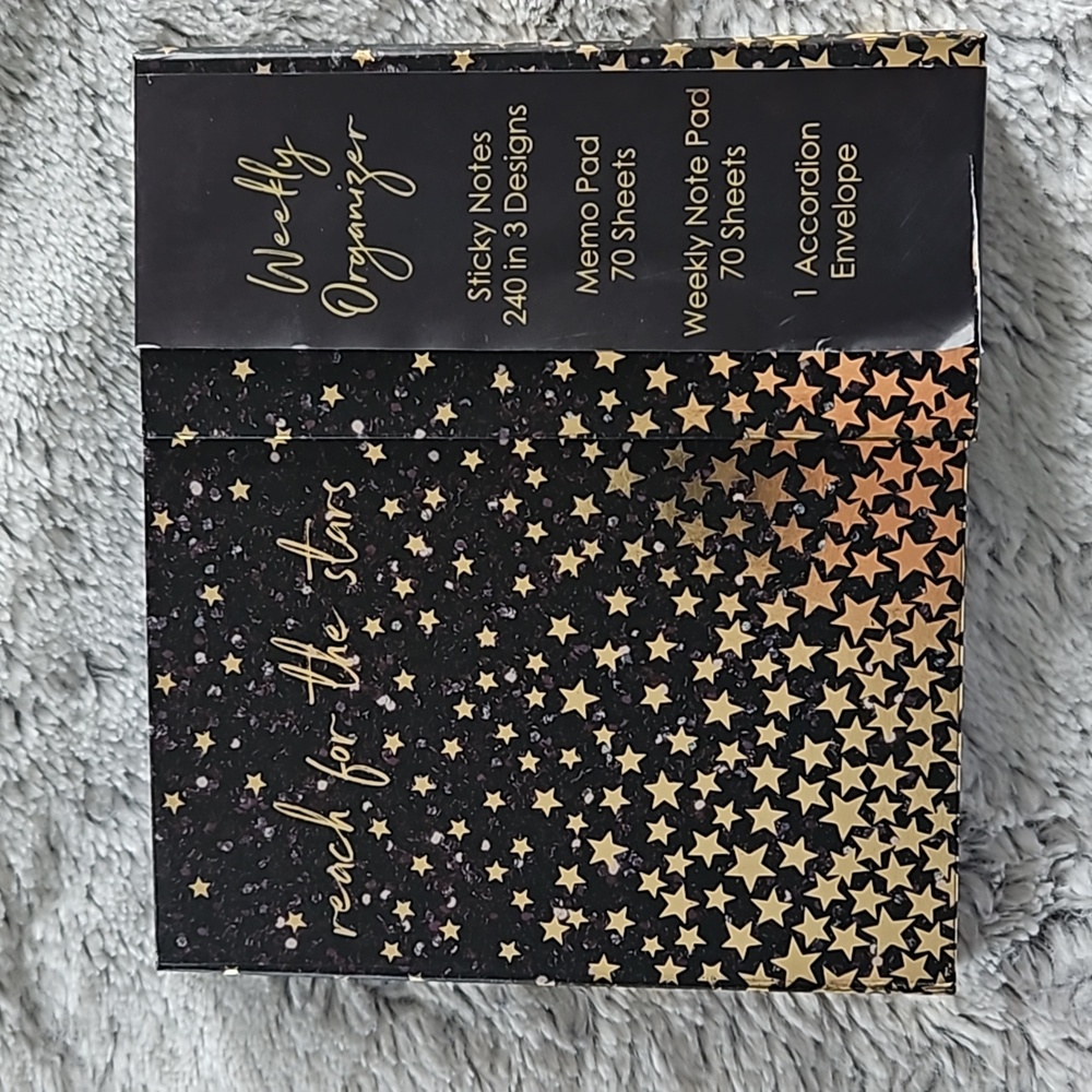 NEW Weekly Organizer Reach for the Stars Sticky Notes Memo Pad Weekly Note Pad